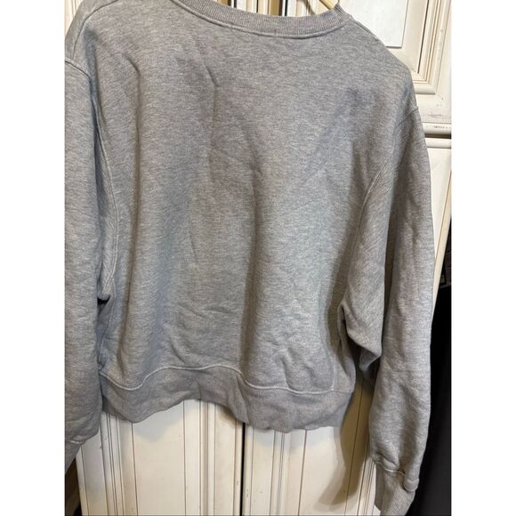 Frankie Shop Women's Crew Neck Oversized Pullover Sweatshirt Gray Medium - Picture 6 of 8